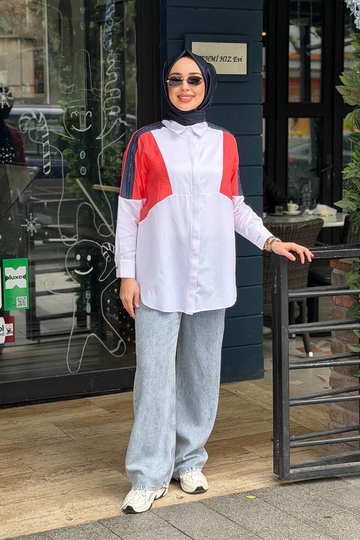 Moodbasic Gömlek MB11.303 Nar Çiçeği