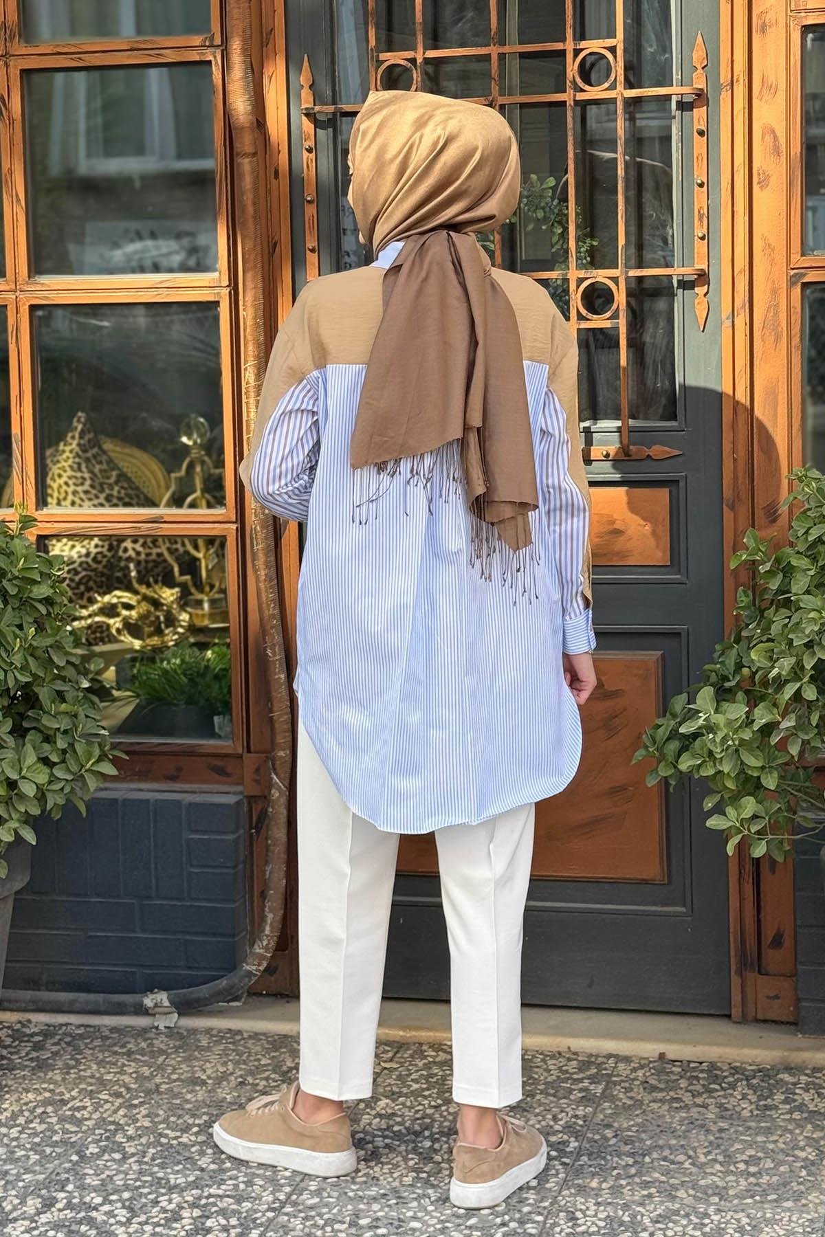 moodbasic Gömlek MB11.248 Latte