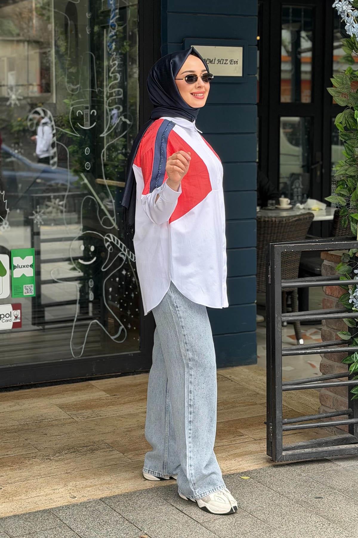 Moodbasic Gömlek MB11.303 Nar Çiçeği