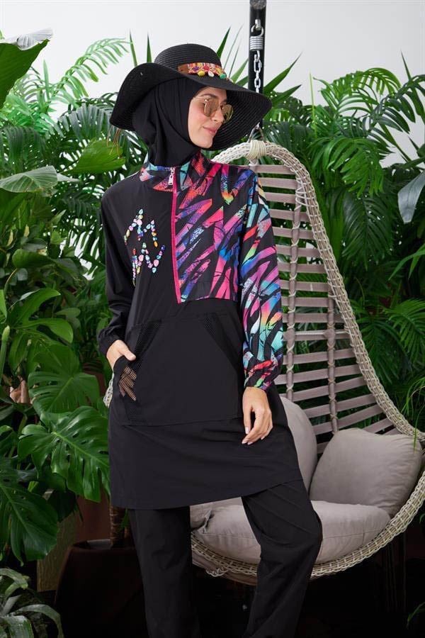 Moodbasic Haşema SW36.257 Siyah - Fuşya
