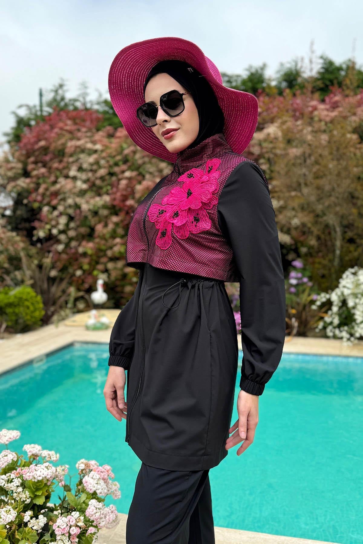 Moodbasic Haşema SW36.289 Siyah - Fuşya