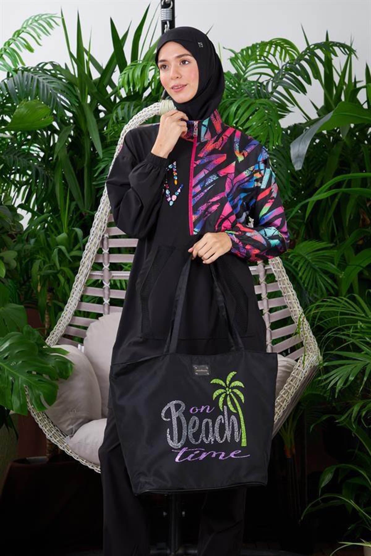 Moodbasic Haşema SW36.257 Siyah - Fuşya
