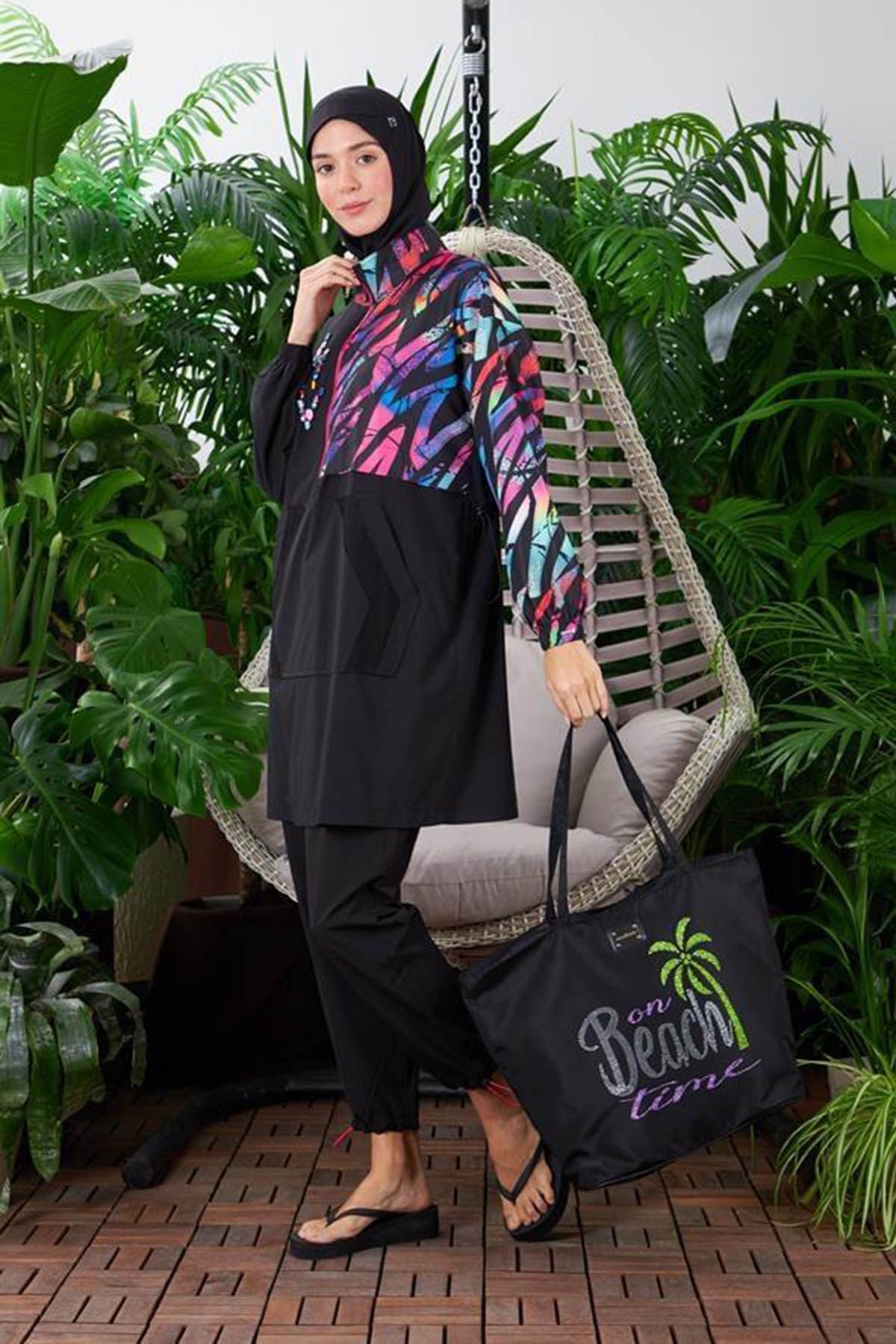 Moodbasic Haşema SW36.257 Siyah - Fuşya