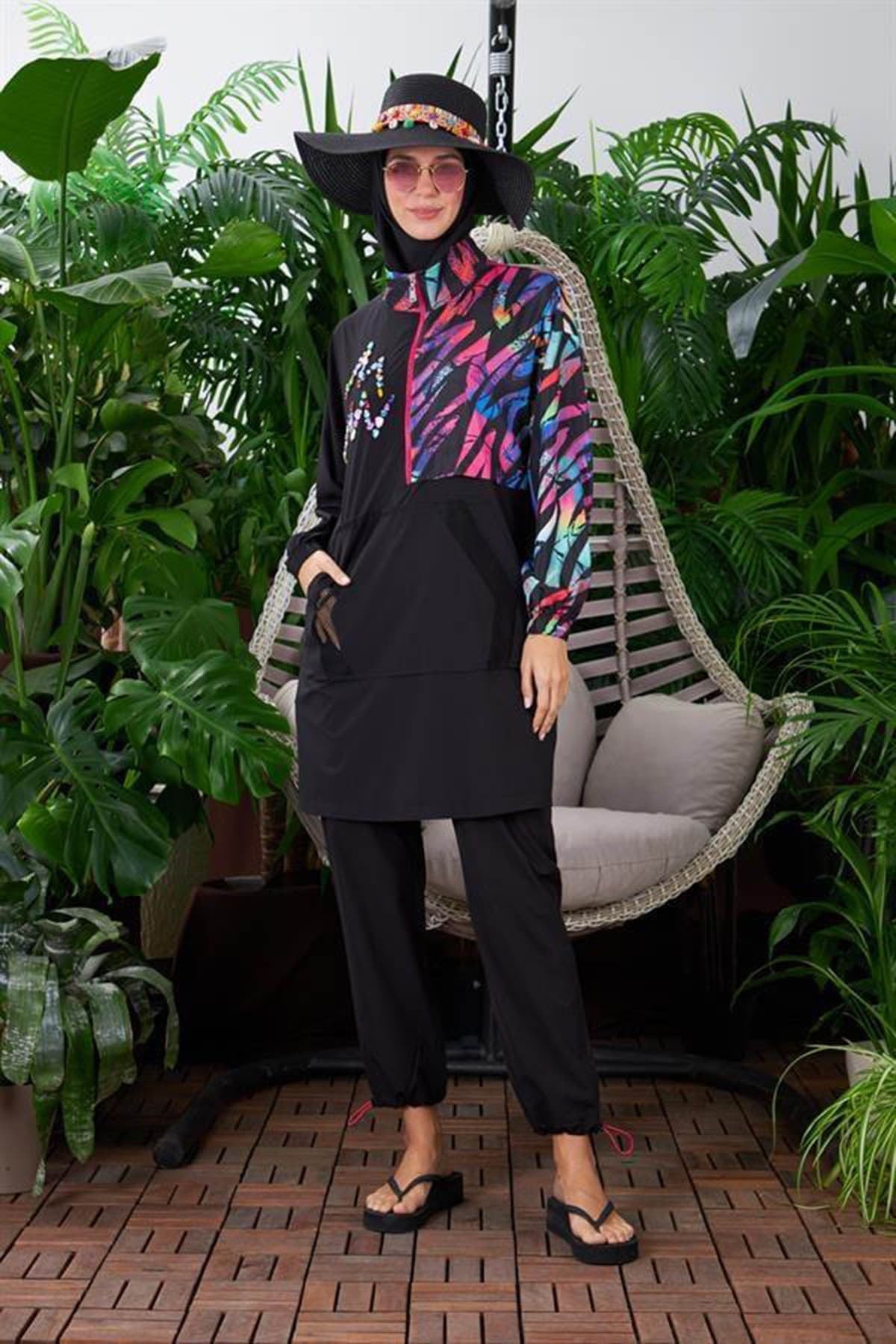 Moodbasic Haşema SW36.257 Siyah - Fuşya