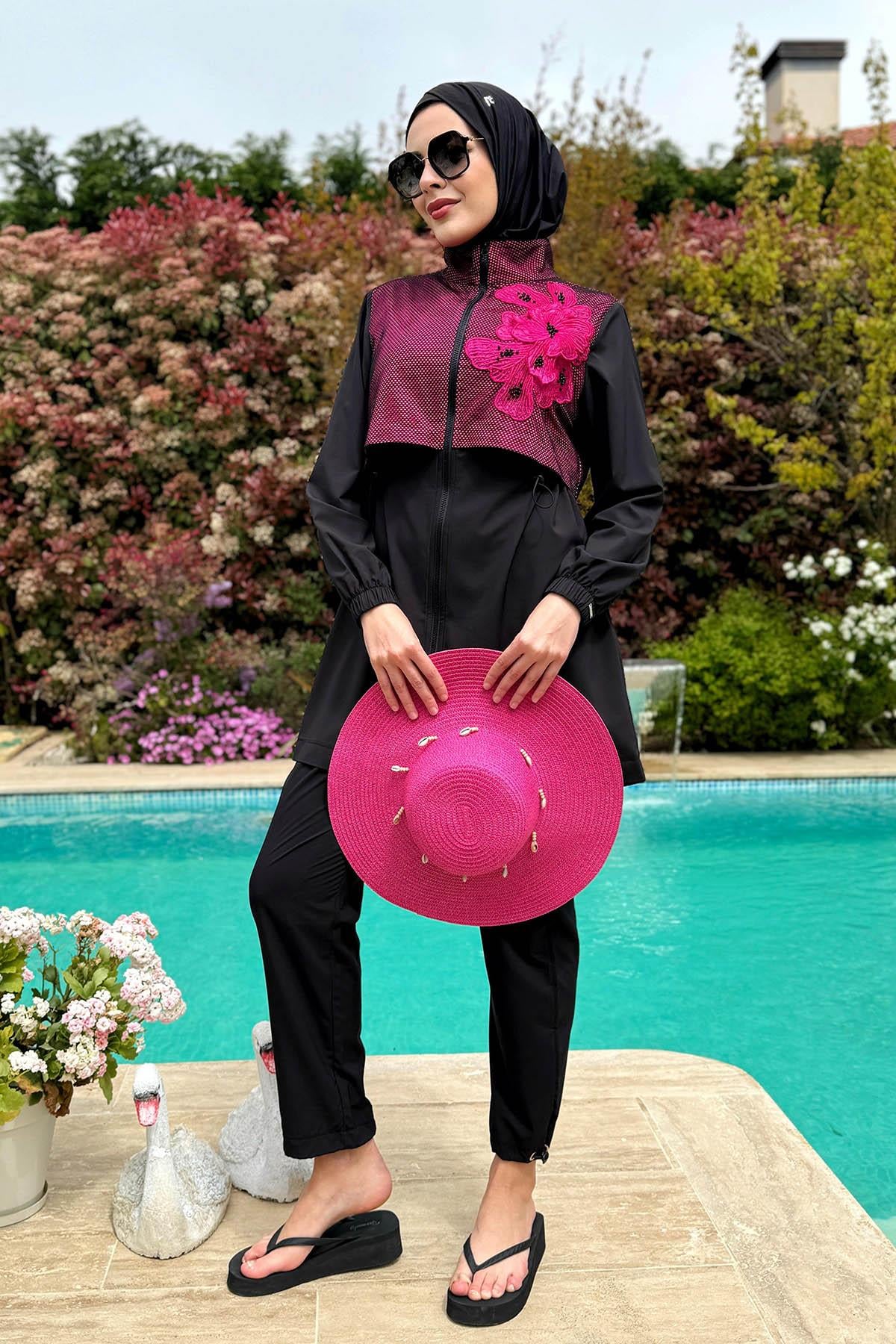 Moodbasic Haşema SW36.289 Siyah - Fuşya