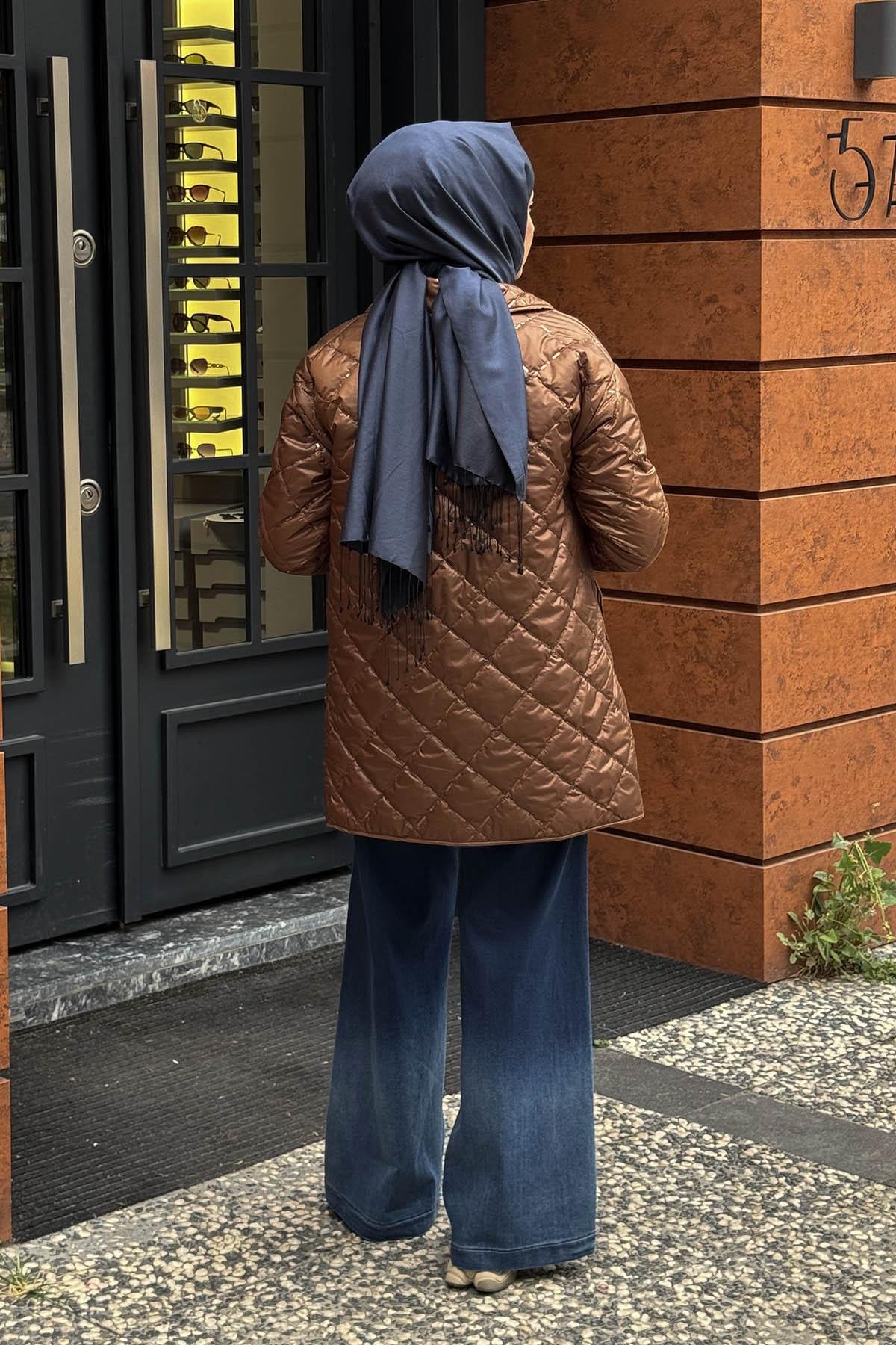 Moodbasic Kapitone Mont MB15.167 Fındık