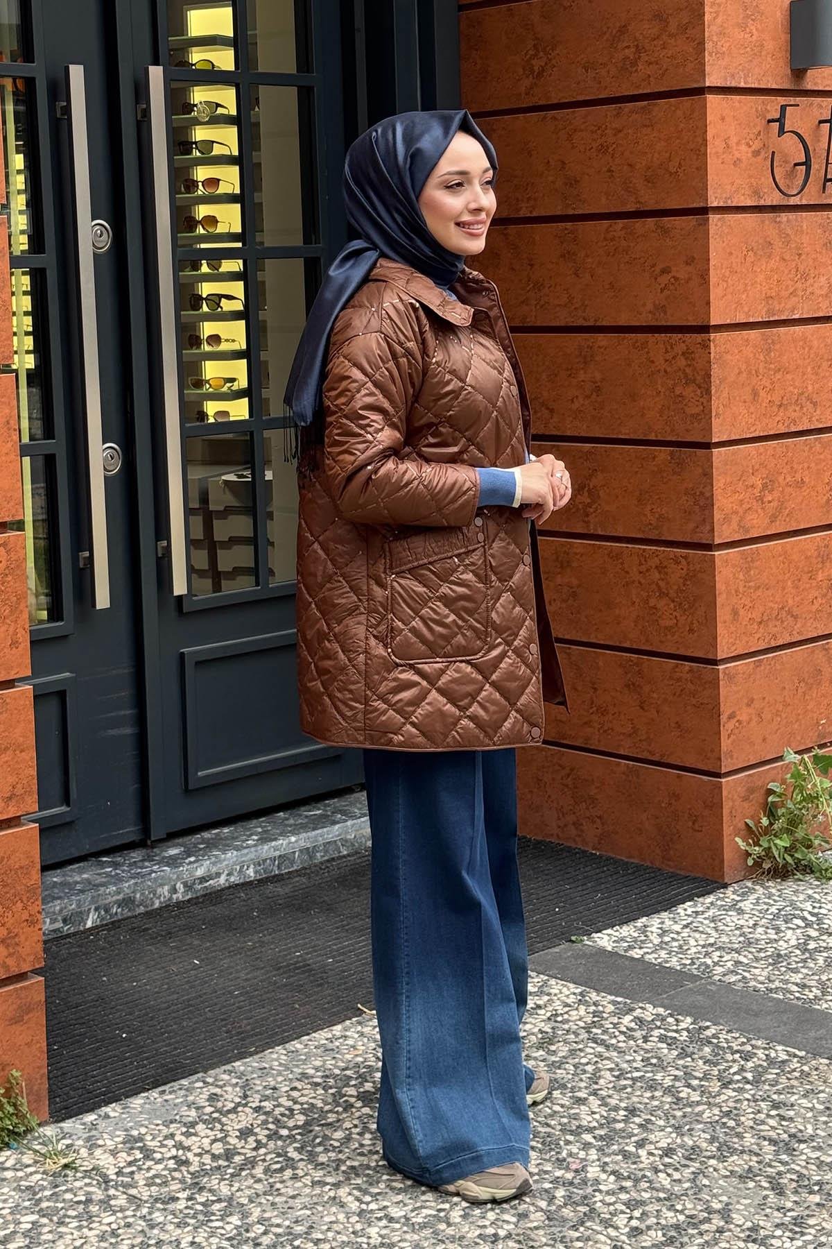 Moodbasic Kapitone Mont MB15.167 Fındık