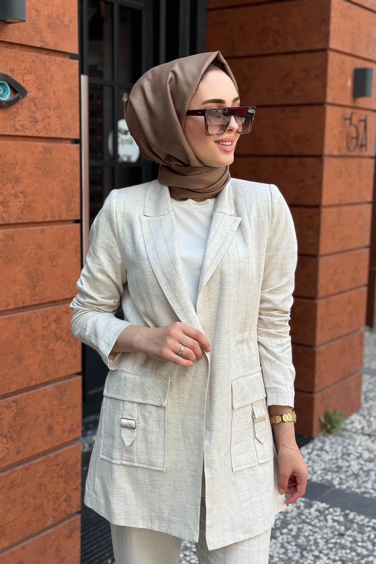 Moodbasic Pantolonlu Takım MA24.07 Bej