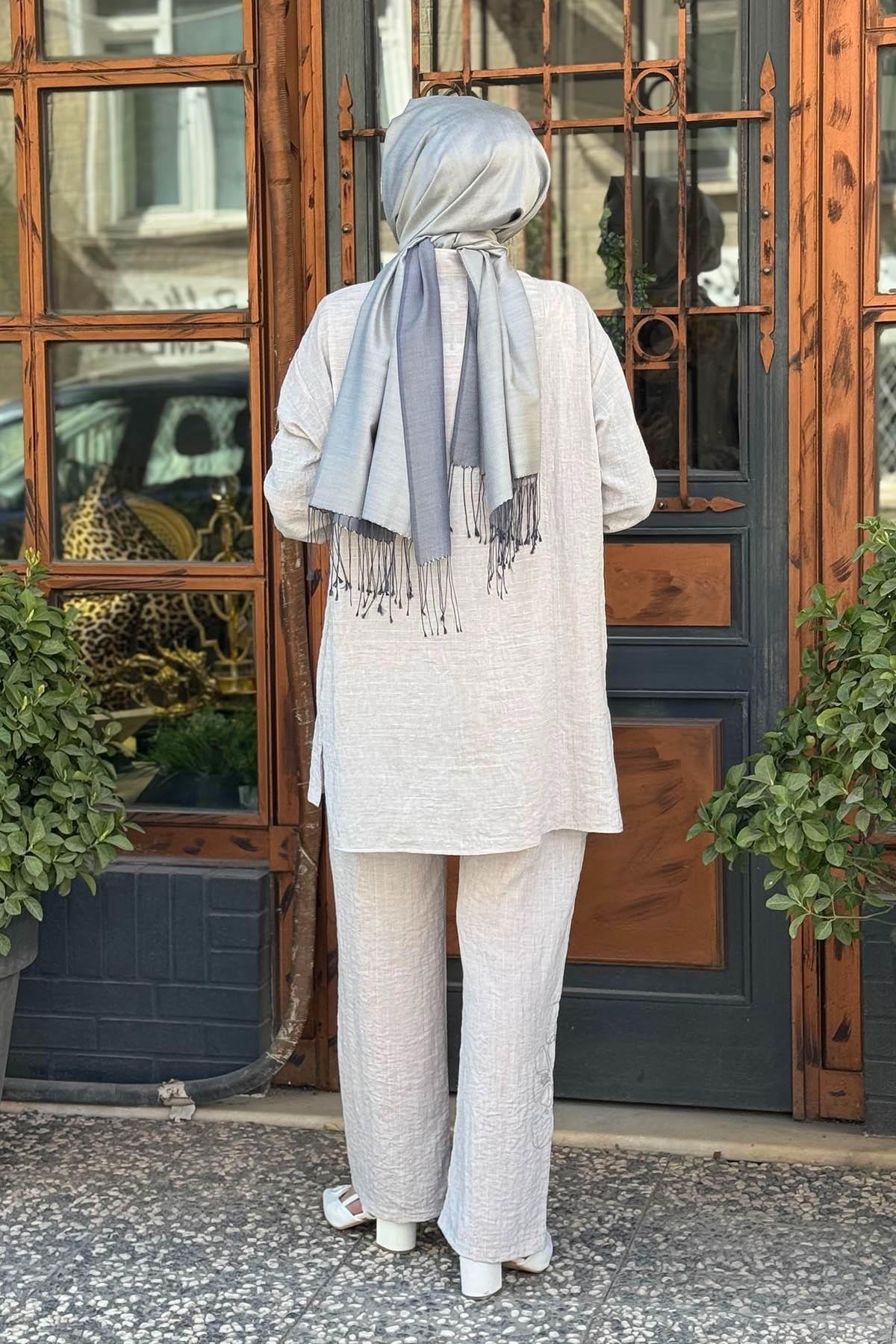 Moodbasic Pantolonlu Takım MA24.03 Taş