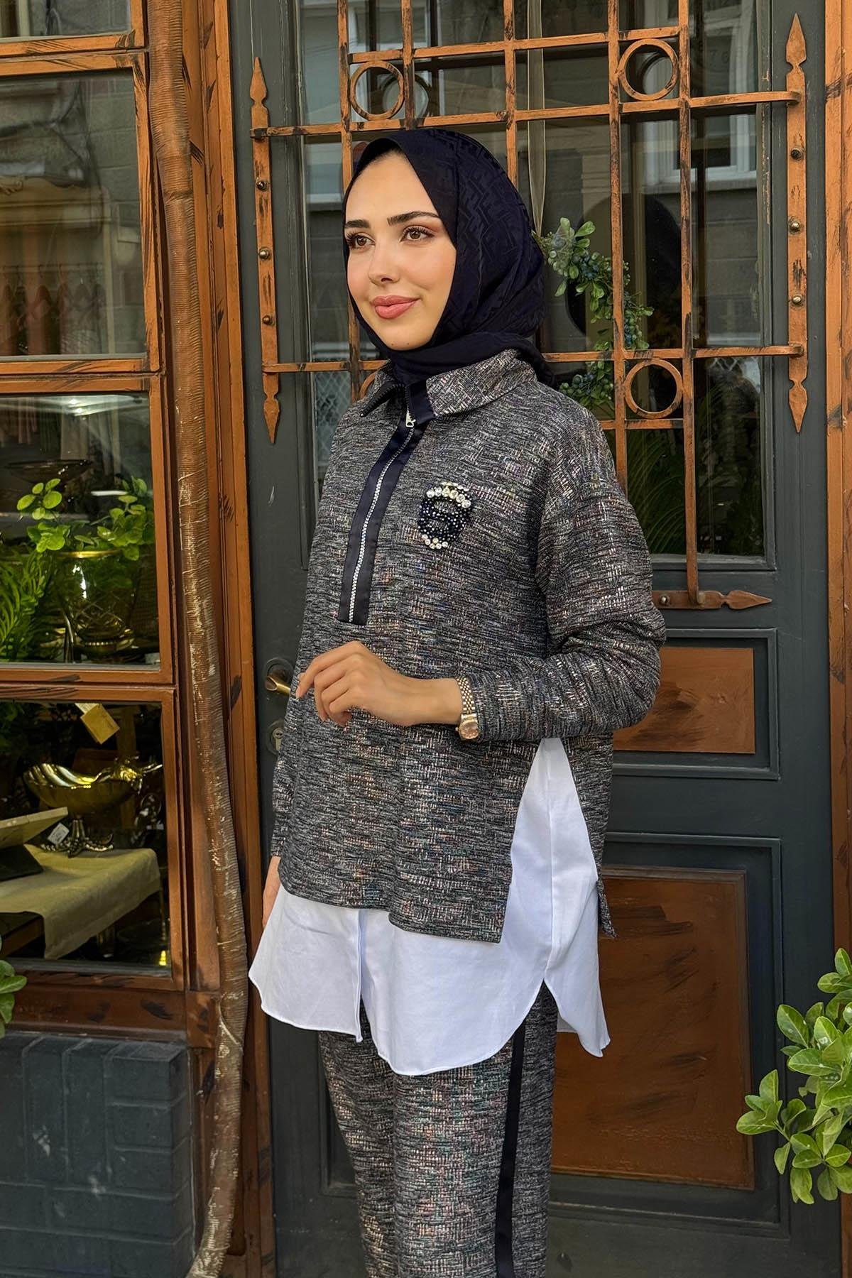 Moodbasic Pantolonlu Takım MB24.697 Lacivert