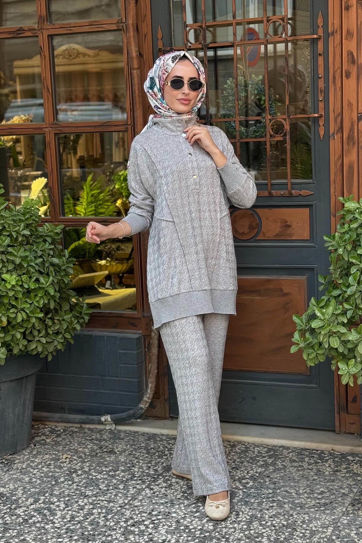 Moodbasic Pantolonlu Takım MB24.698 Gri