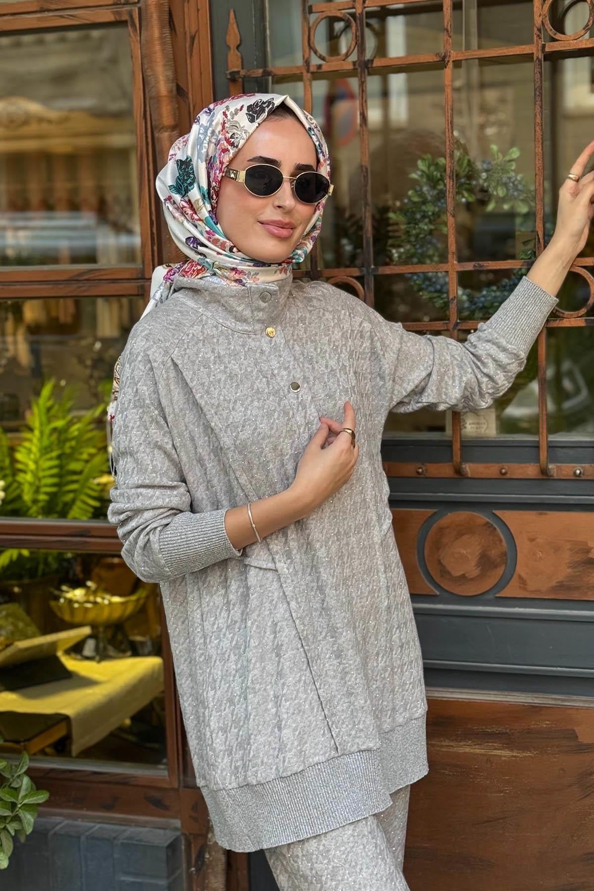 Moodbasic Pantolonlu Takım MB24.698 Gri