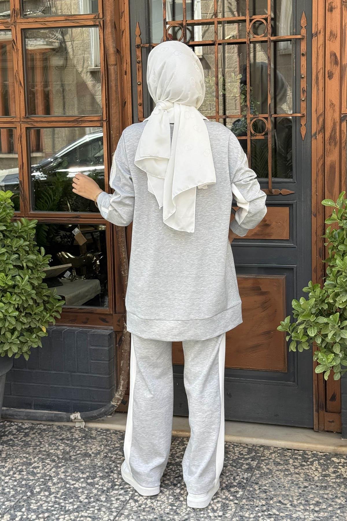 Moodbasic Pantolonlu Takım MB24.692 Gri