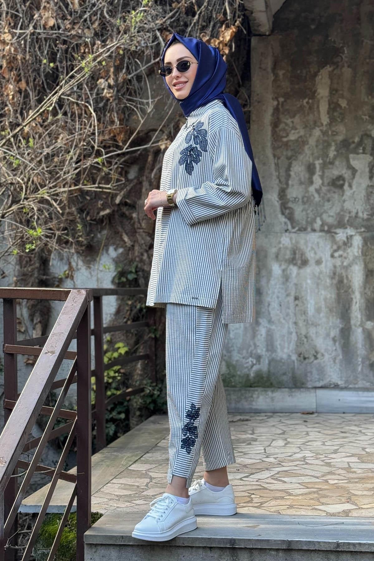 Moodbasic Pantolonlu Takım MB24.653 Lacivert