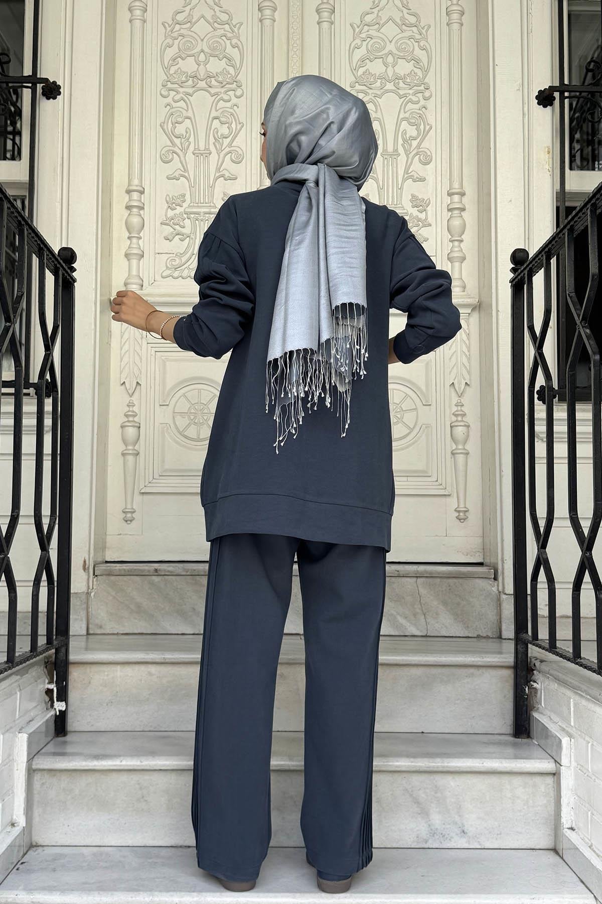 Moodbasic Pantolonlu Takım MB24.703 Duman Mavi