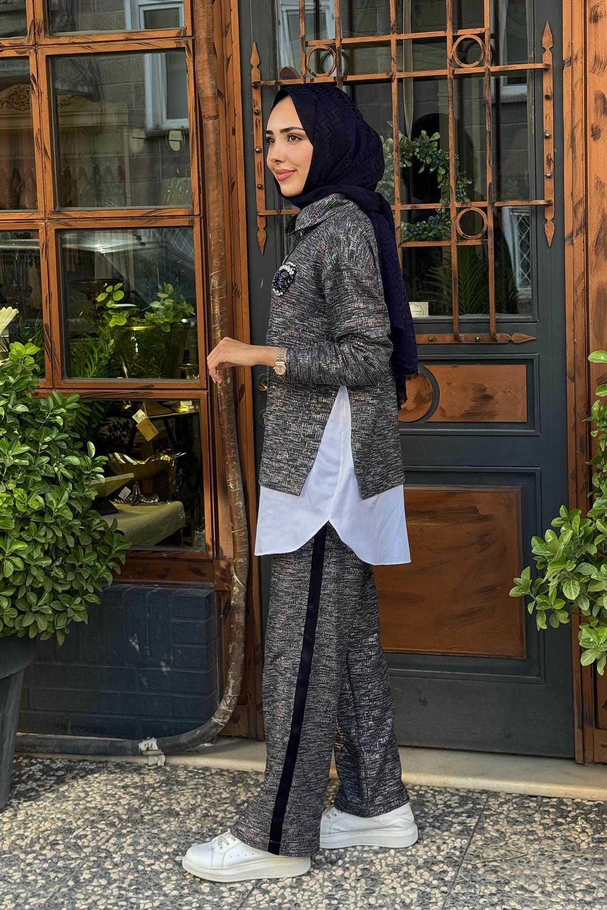 Moodbasic Pantolonlu Takım MB24.697 Lacivert