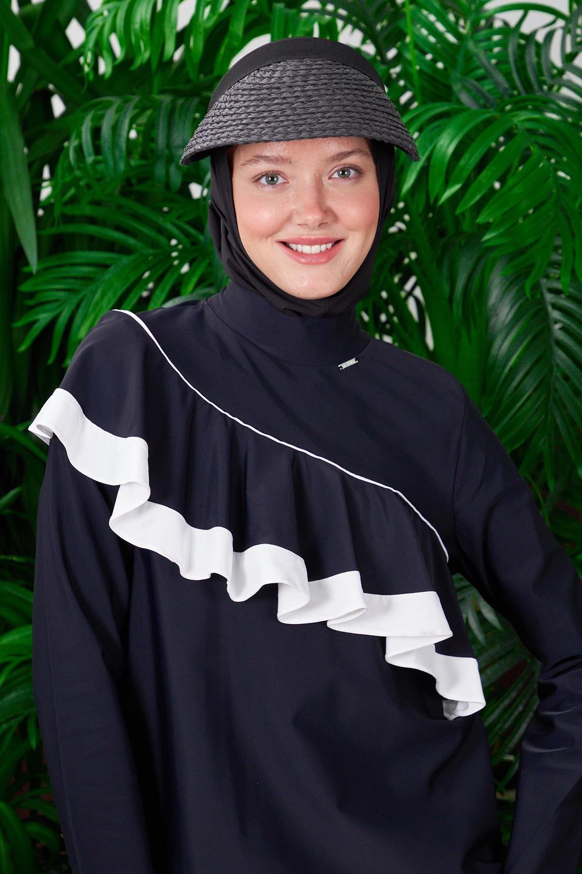 Moodbasic Tesettür Mayosu SW36186 Siyah