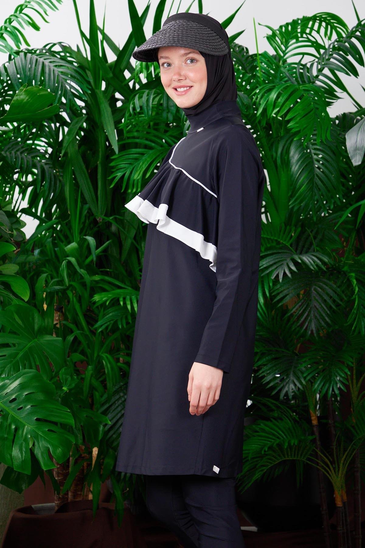 Moodbasic Tesettür Mayosu SW36186 Siyah