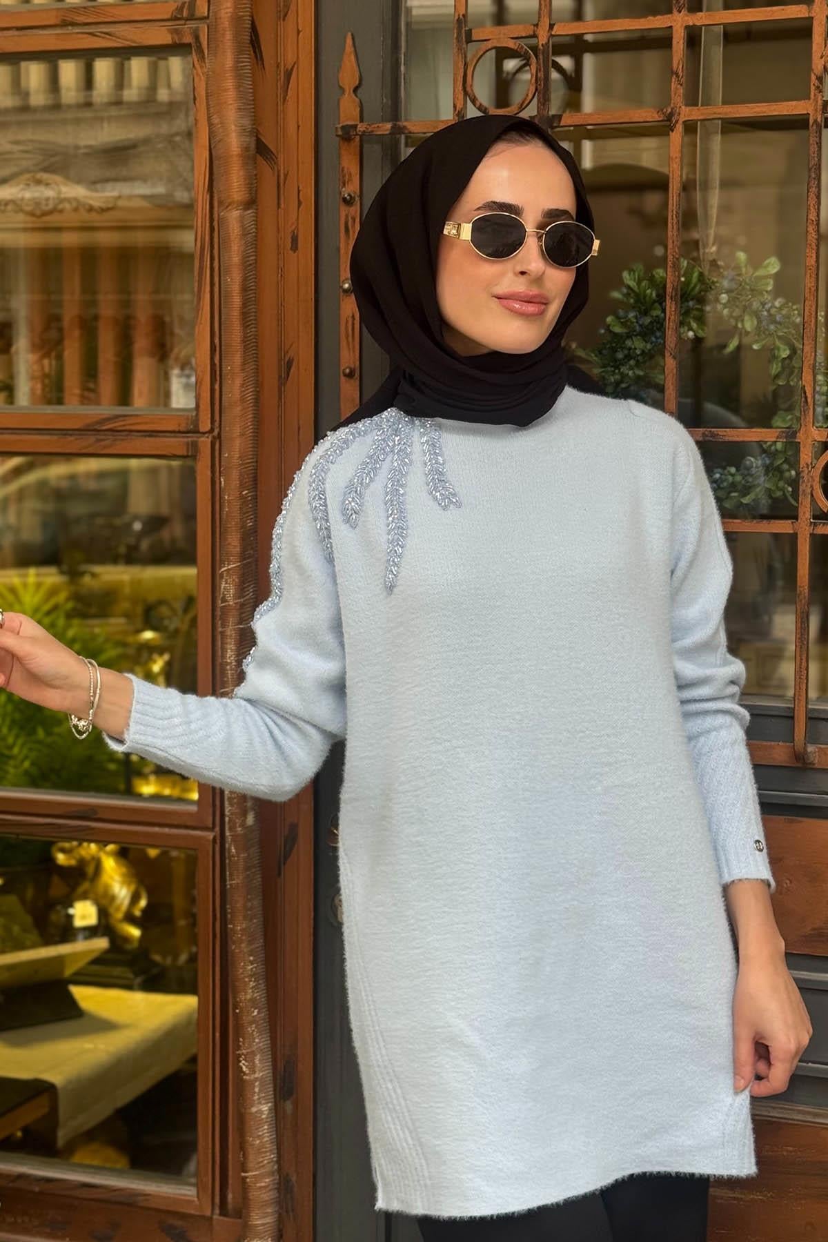 Moodbasic Triko Tunik MA30.06 Mavi