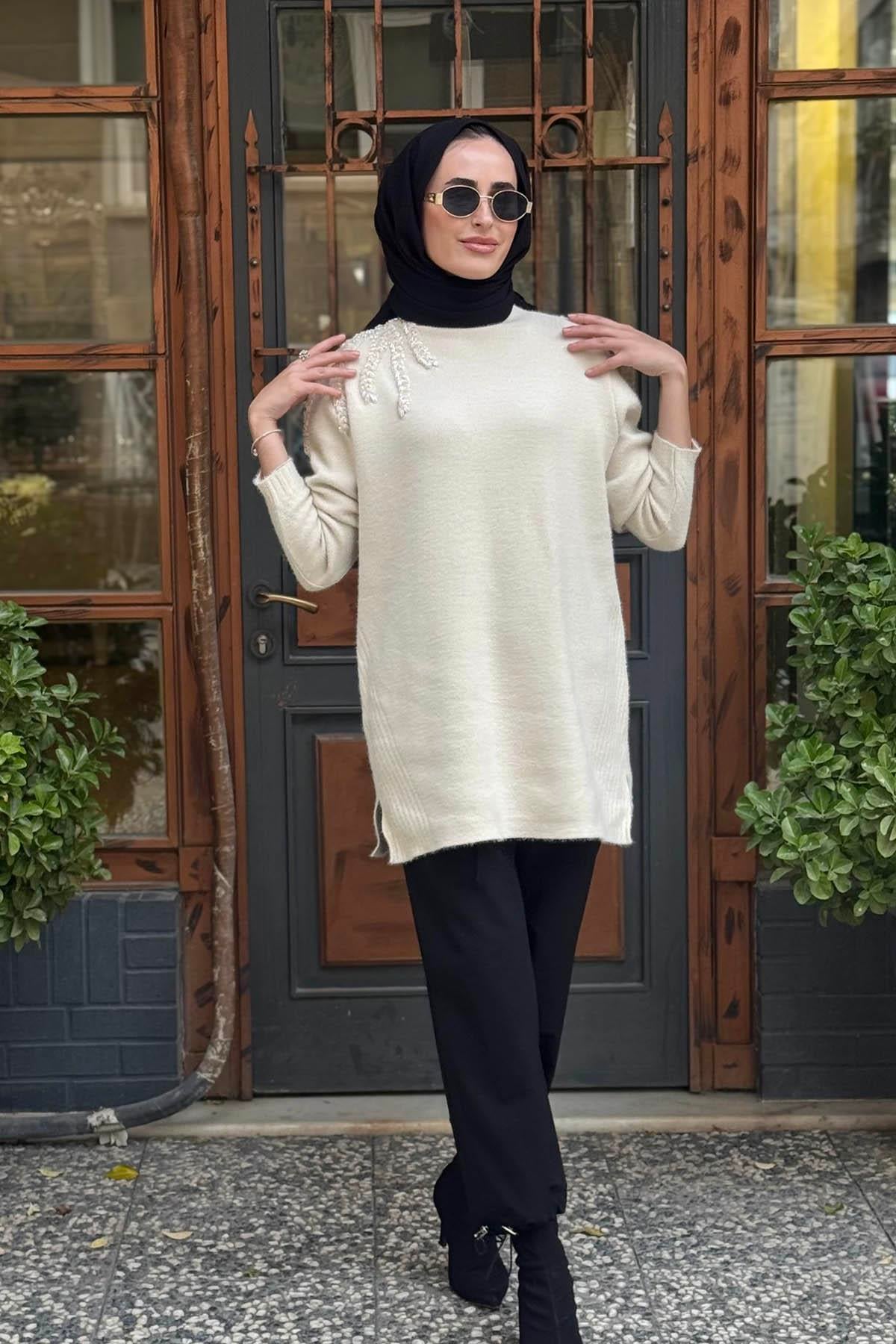 Moodbasic Triko Tunik MA30.06 Bej