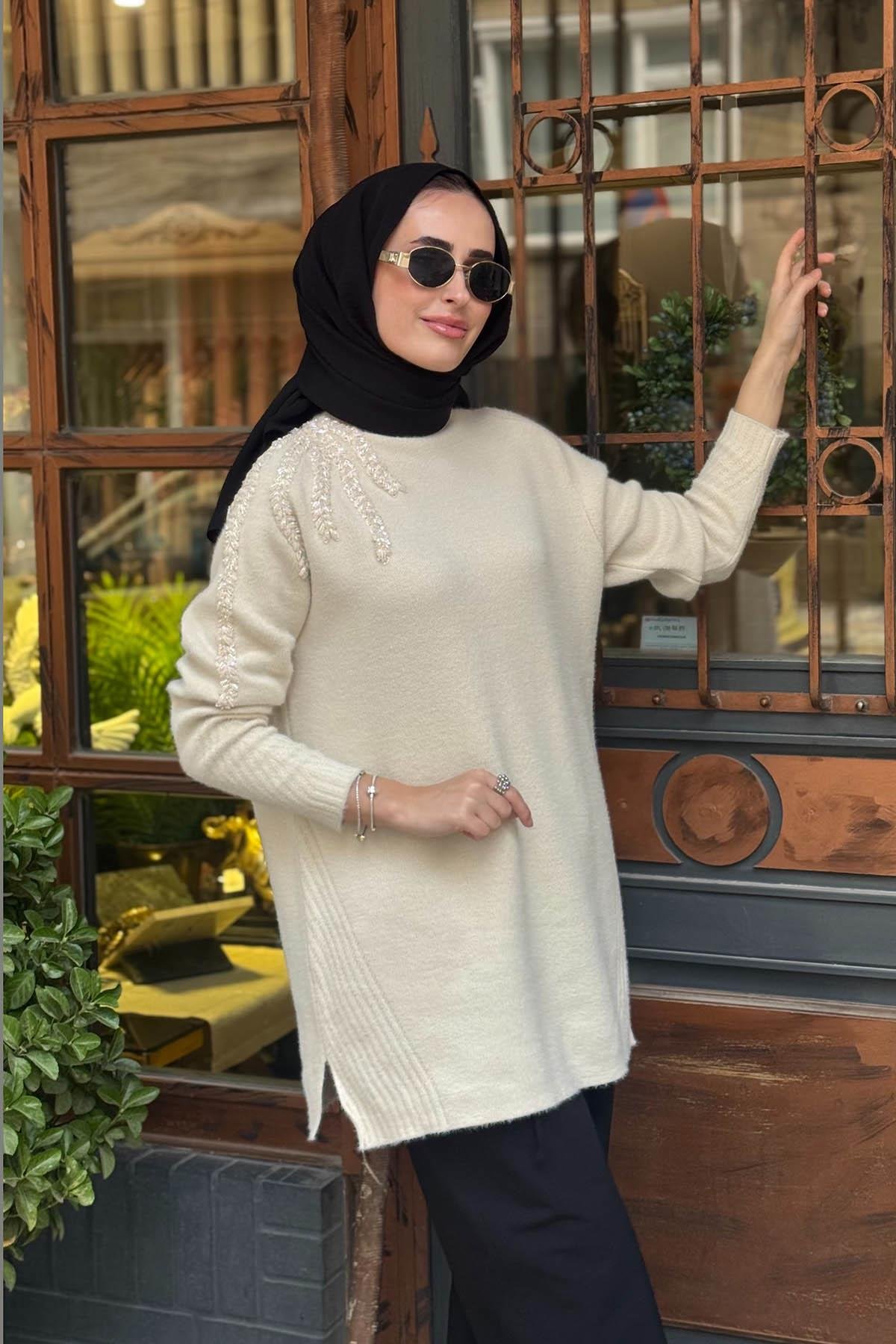 Moodbasic Triko Tunik MA30.06 Bej