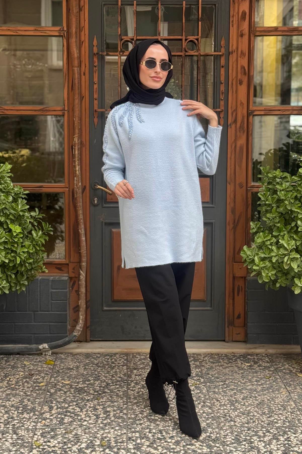 Moodbasic Triko Tunik MA30.06 Mavi