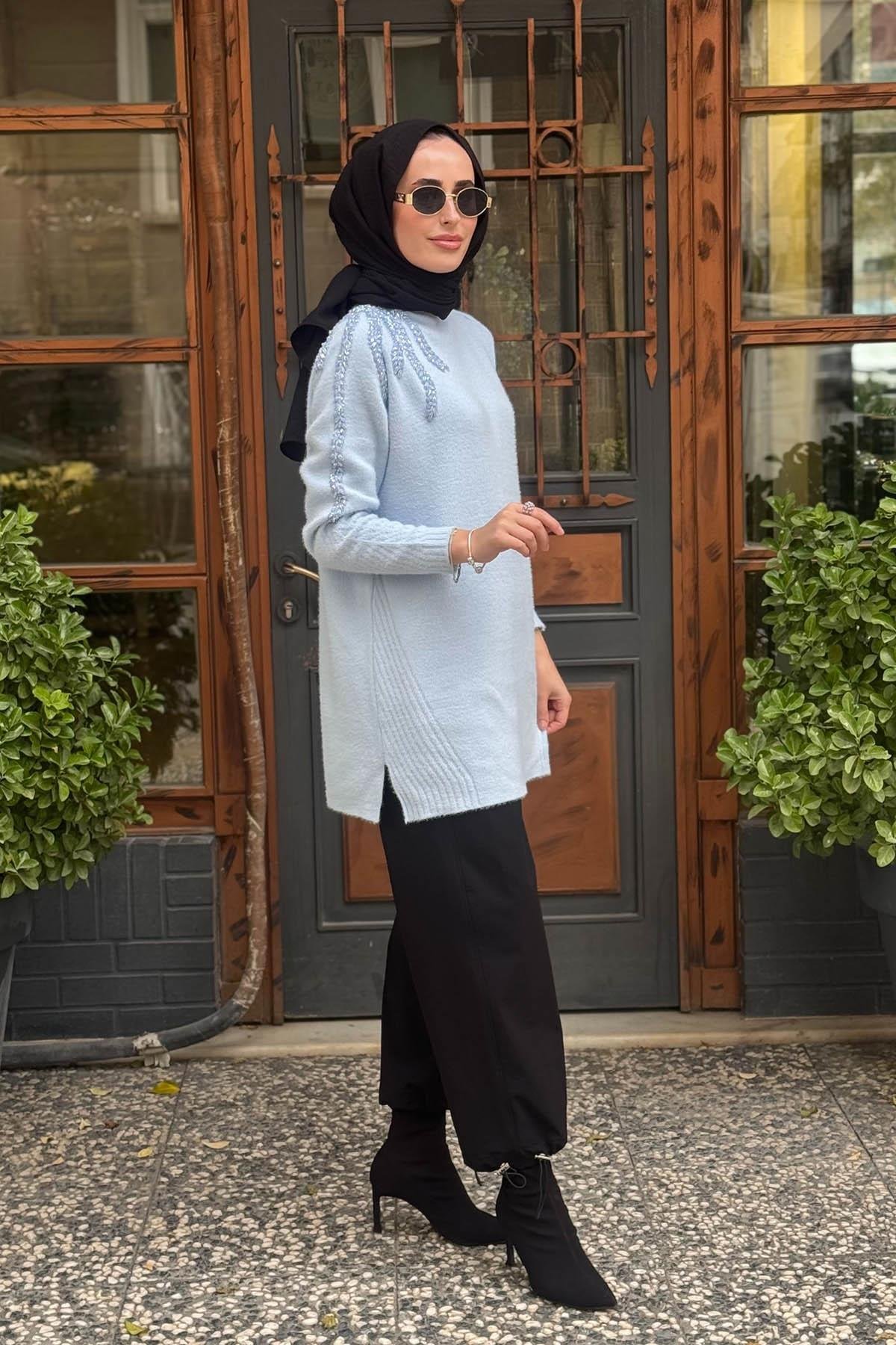 Moodbasic Triko Tunik MA30.06 Mavi