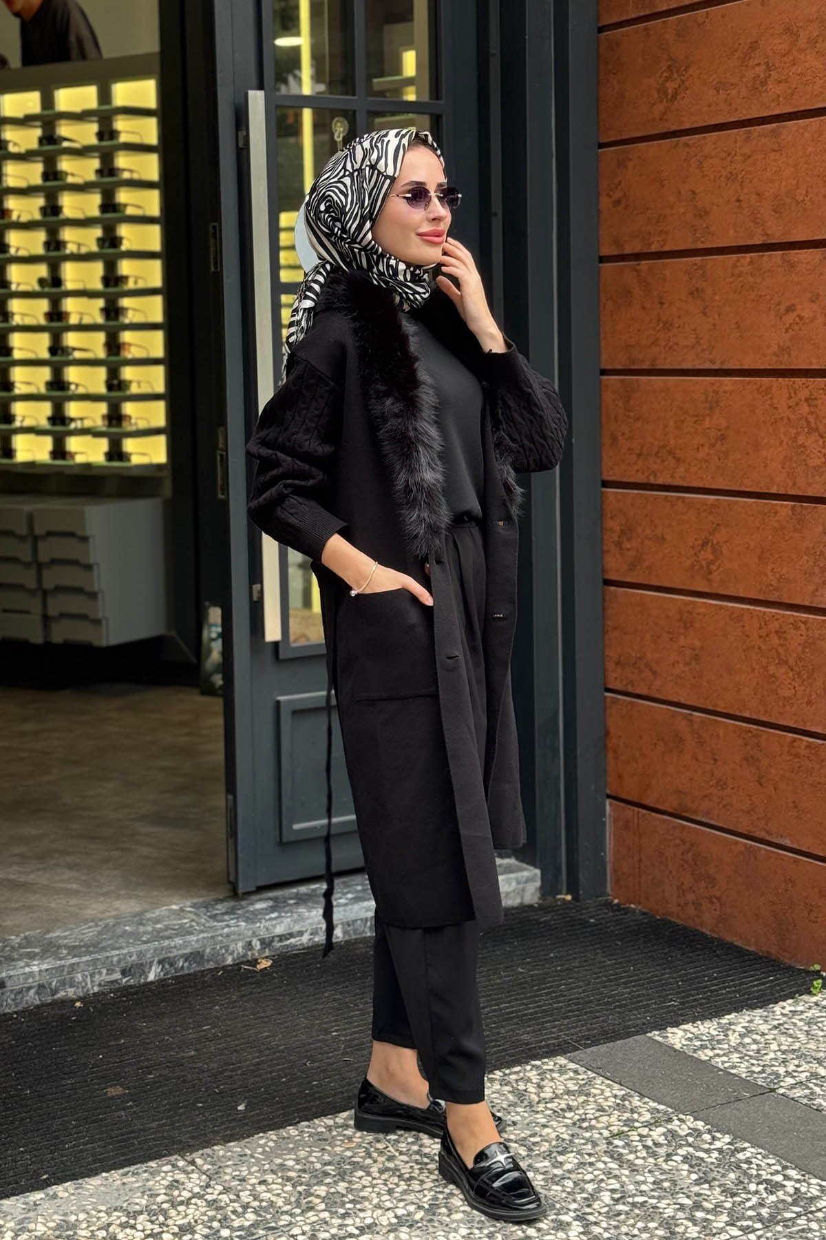 MOOR Albania Hırka 26W6101 Siyah