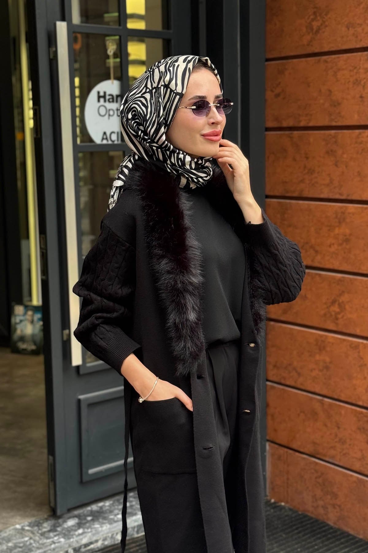 MOOR Albania Hırka 26W6101 Siyah