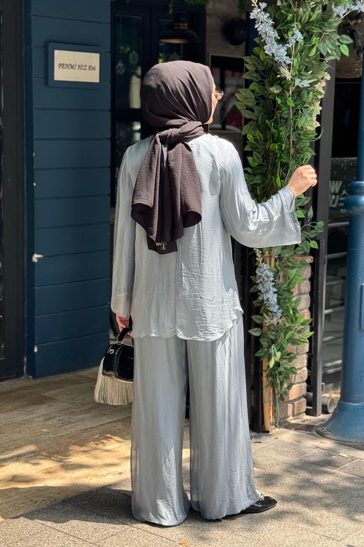 MOOR Chic Pantolonlu Takım 26S9028 Gri