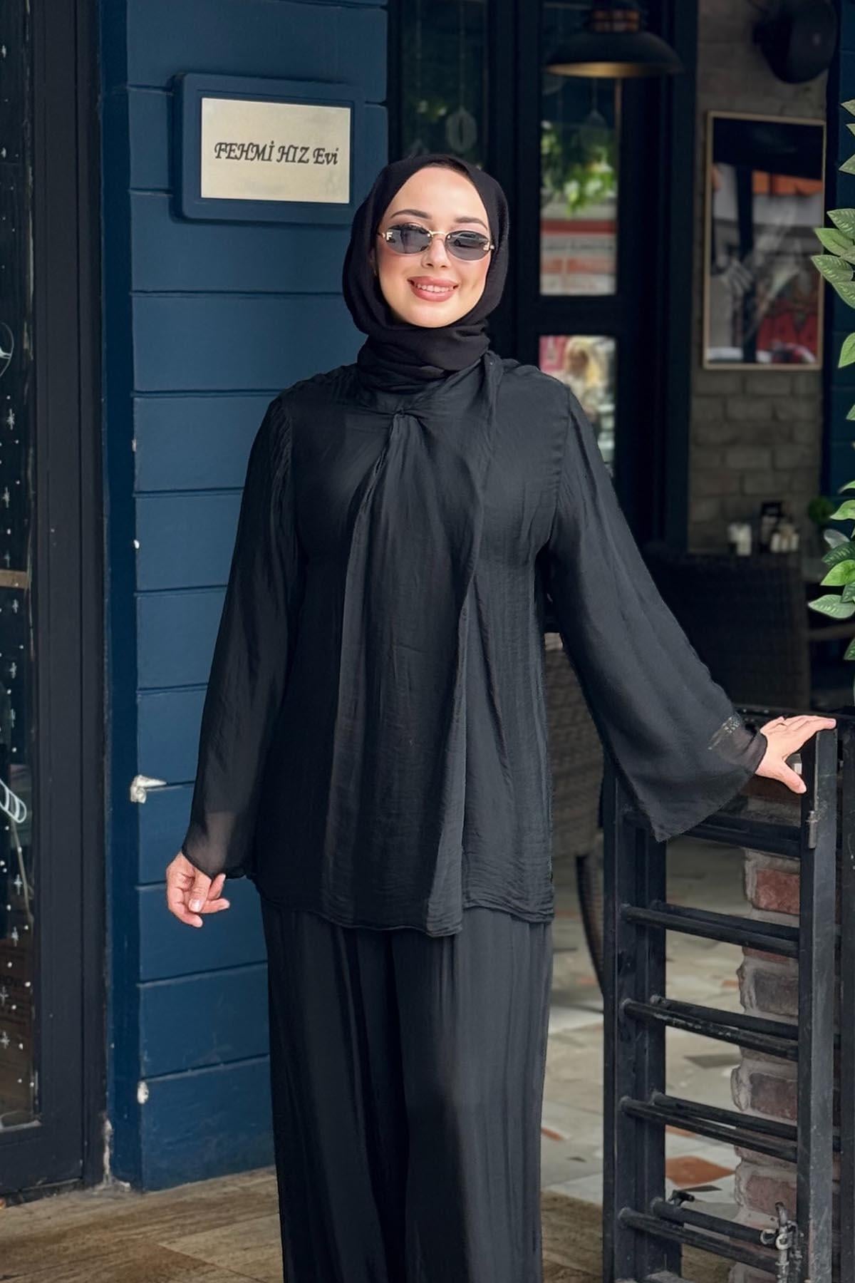 MOOR Chic Pantolonlu Takım 26S9028 Siyah
