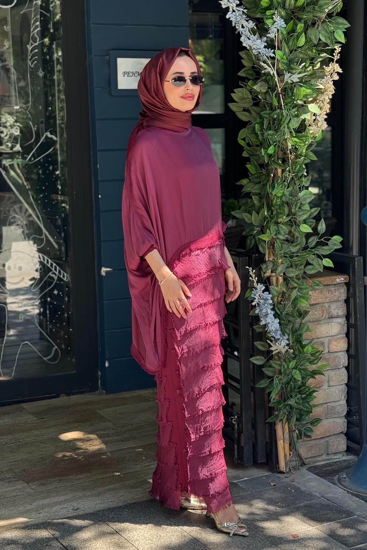 MOOR Femme Elbise 26S9006 Mürdüm