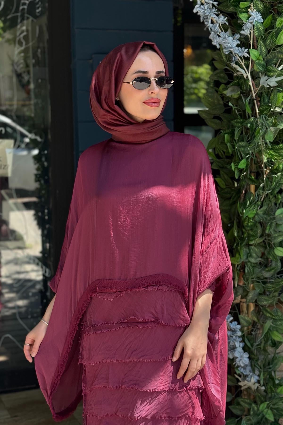 MOOR Femme Elbise 26S9006 Mürdüm