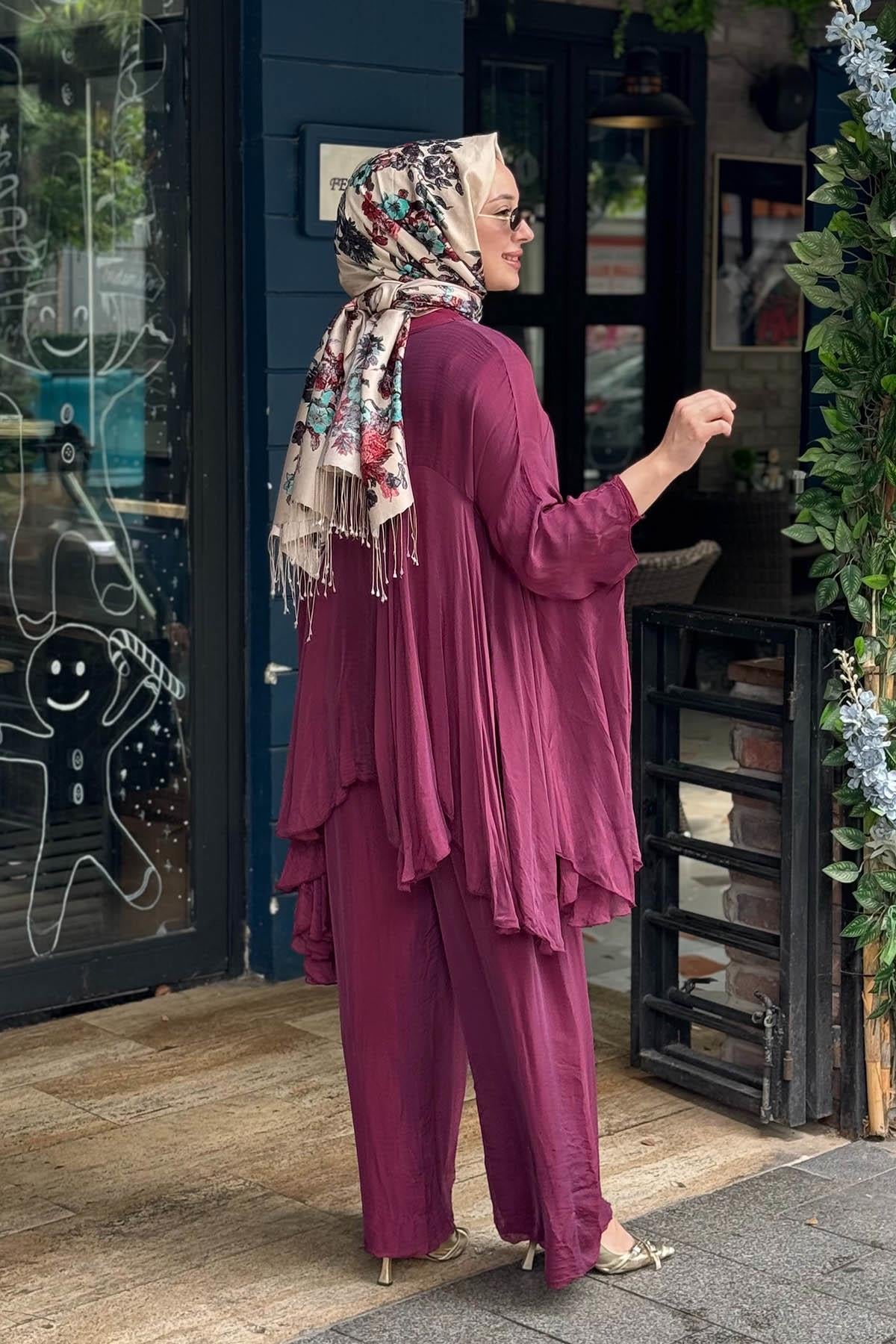 MOOR Klar Pantolonlu Takım 26S9014 Mürdüm