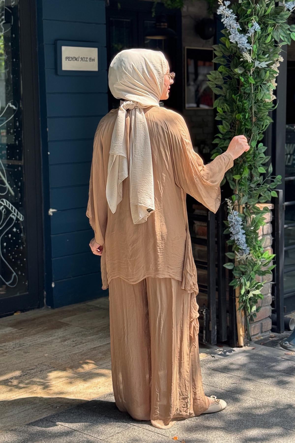 MOOR Lugn Pantolonlu Takım 26S9022 Camel