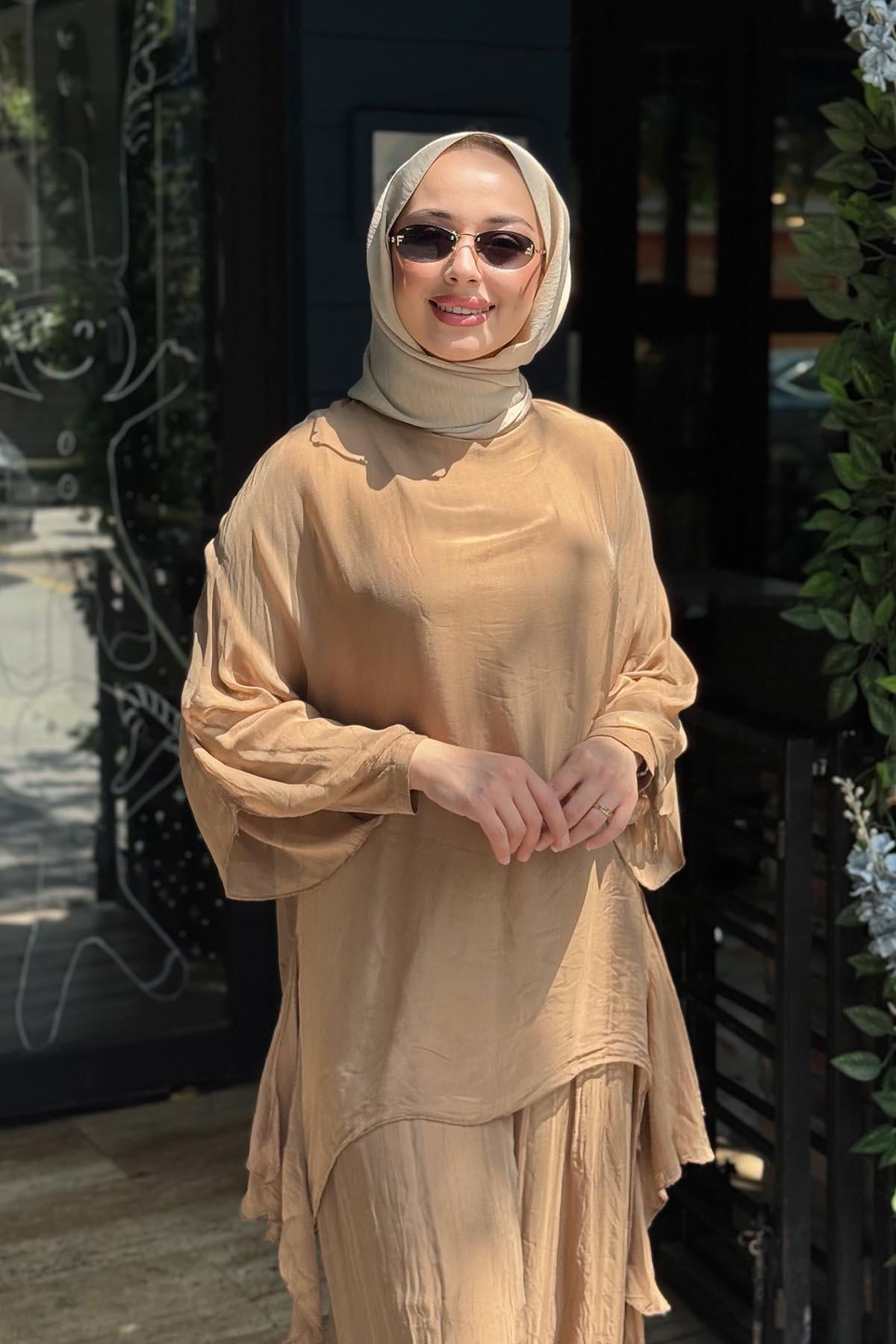 MOOR Lugn Pantolonlu Takım 26S9022 Camel