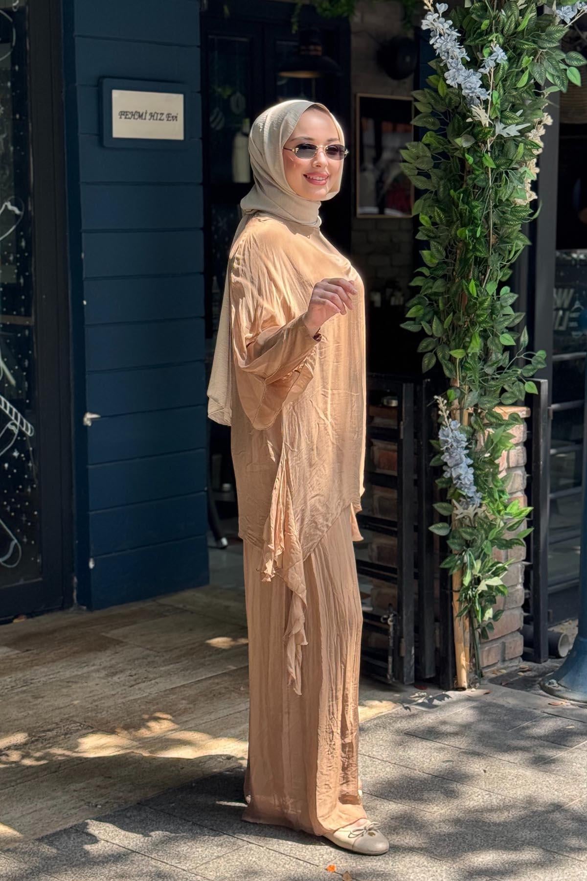 MOOR Lugn Pantolonlu Takım 26S9022 Camel