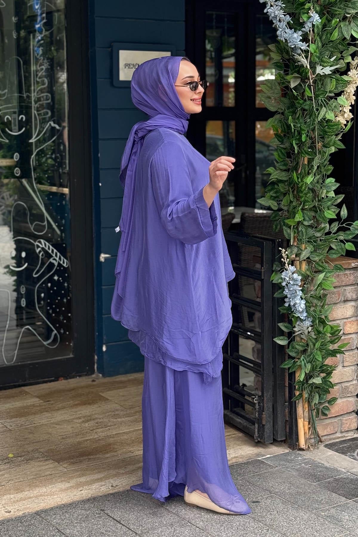 MOOR Nice Pantolonlu Takım 26S9031 Mor