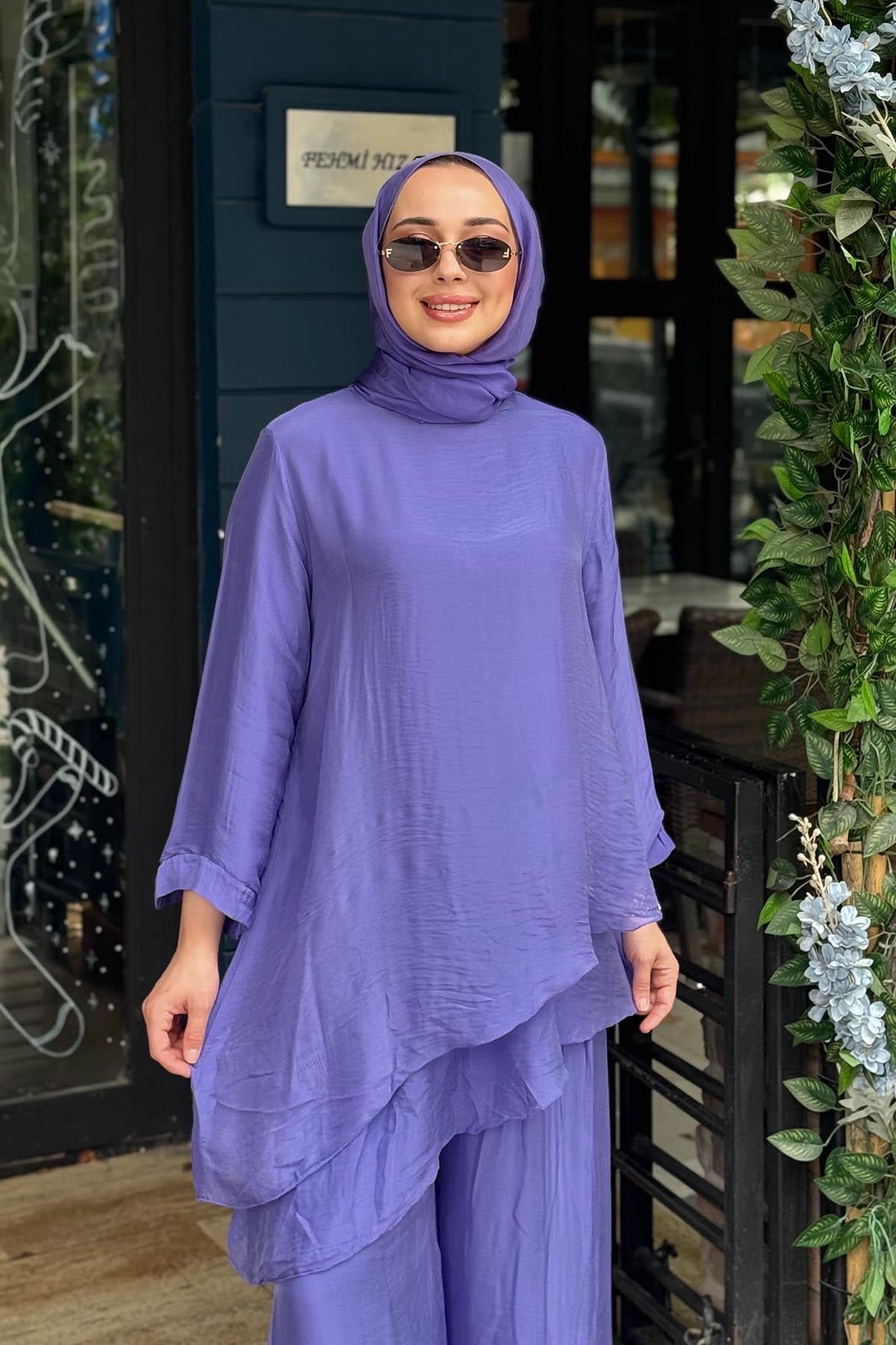 MOOR Nice Pantolonlu Takım 26S9031 Mor