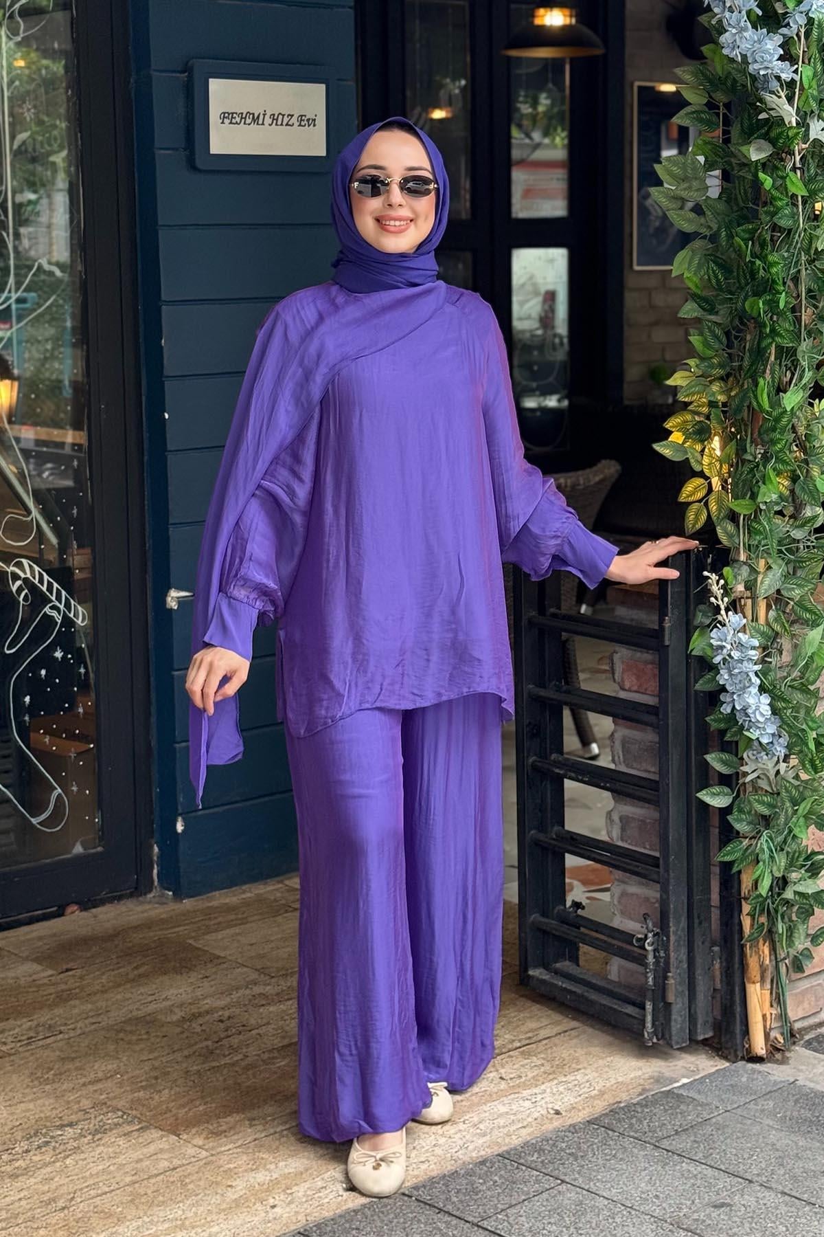 MOOR Nova Pantolonlu Takım 26S9018 Mor