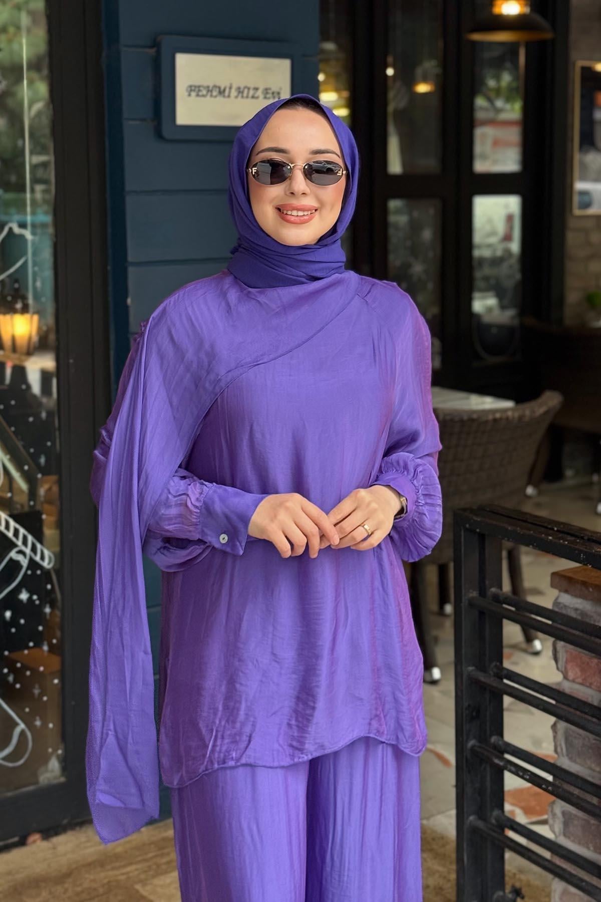 MOOR Nova Pantolonlu Takım 26S9018 Mor