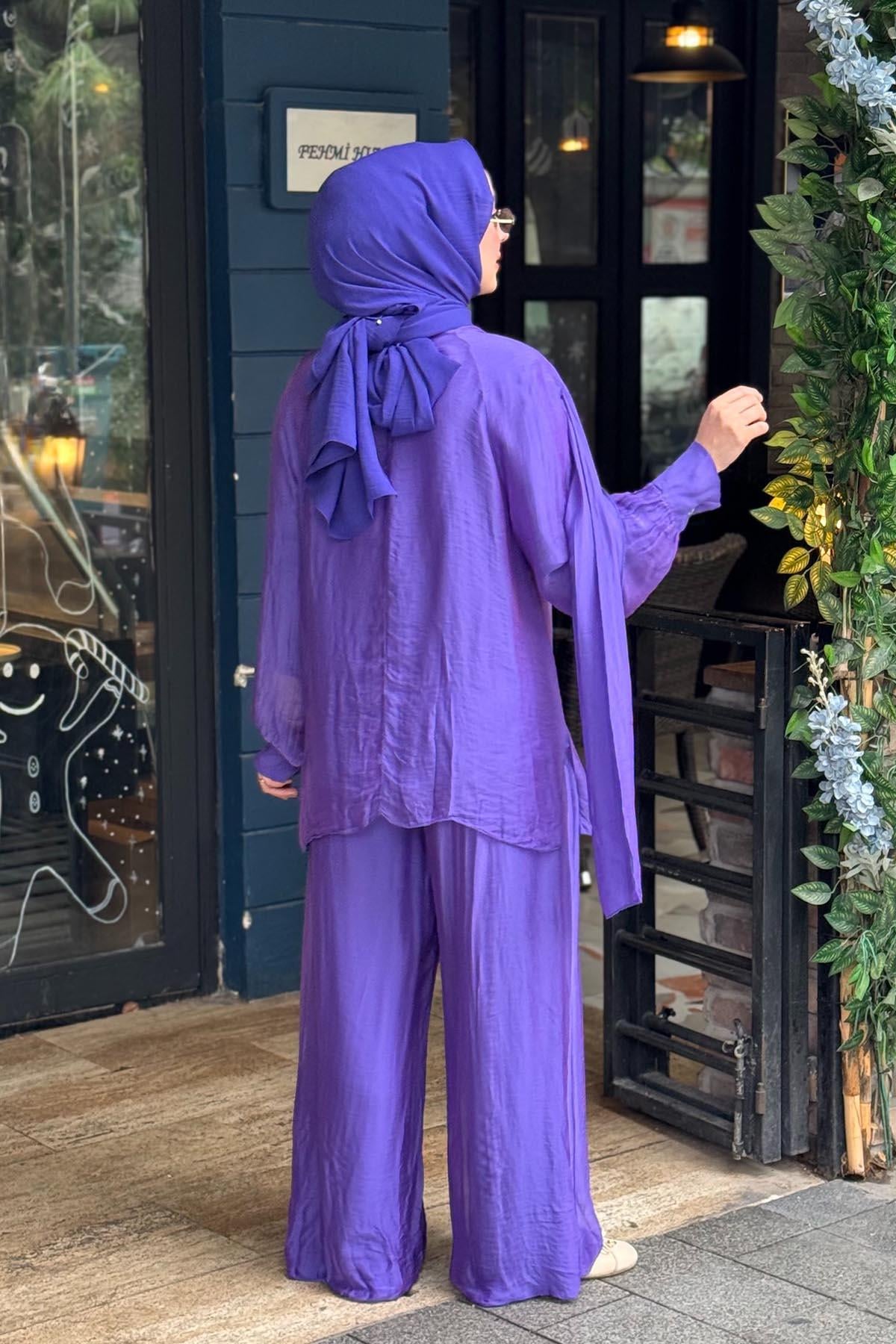 MOOR Nova Pantolonlu Takım 26S9018 Mor