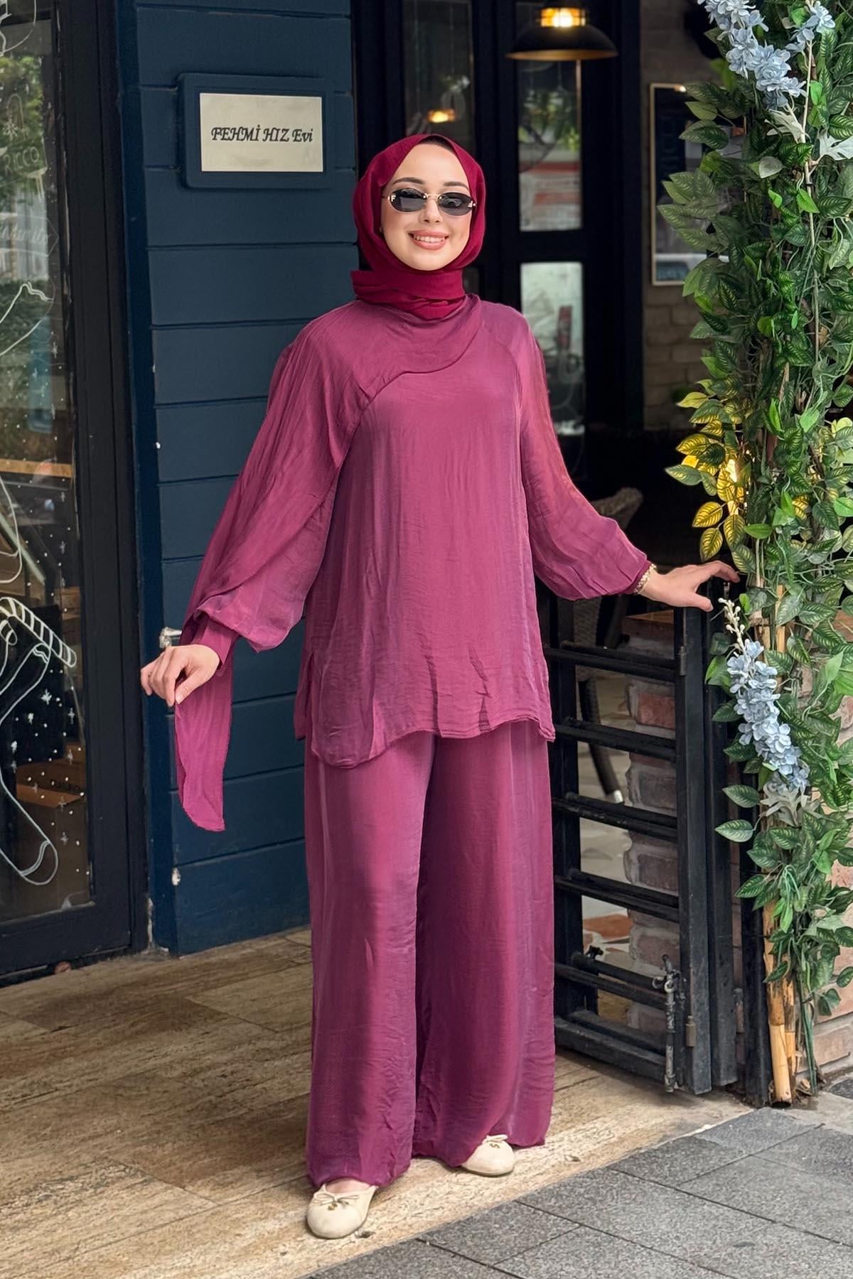 MOOR Nova Pantolonlu Takım 26S9018 Mürdüm