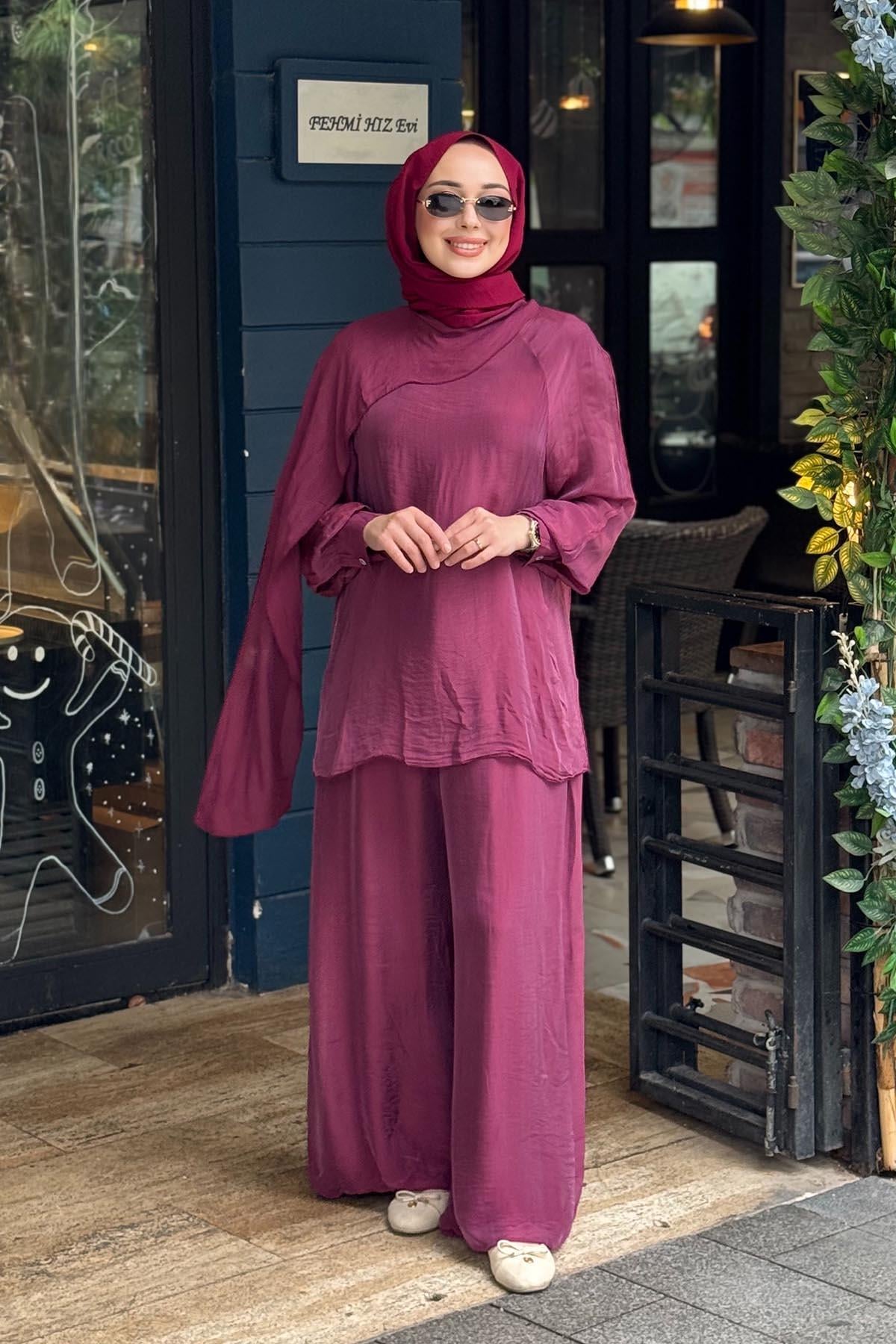 MOOR Nova Pantolonlu Takım 26S9018 Mürdüm