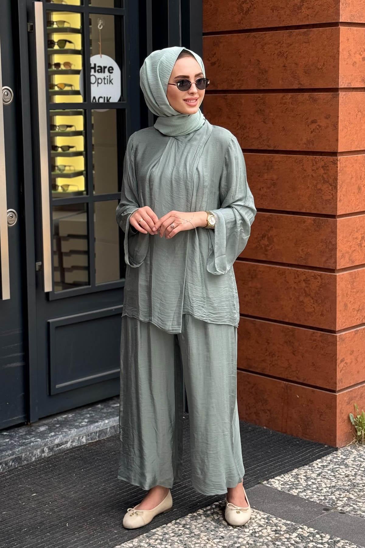 MOOR Pantolonlu Takım 25S3009 Mint