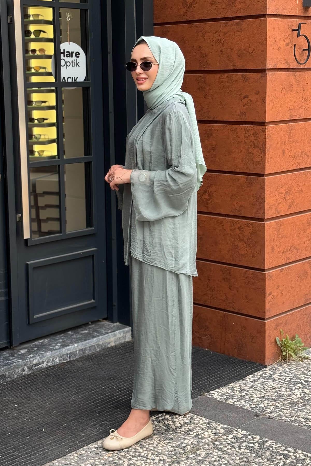 MOOR Pantolonlu Takım 25S3009 Mint