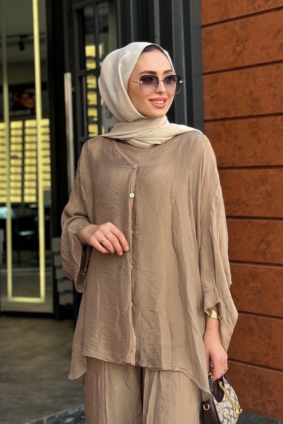 MOOR Pantolonlu Takım 25S3011 Bej