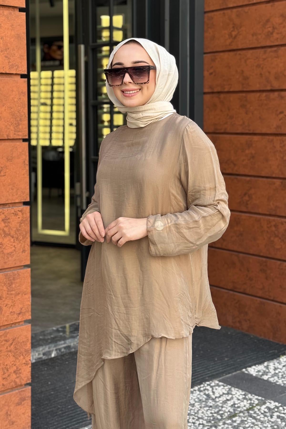 MOOR Pantolonlu Takım 25S3012 Bej