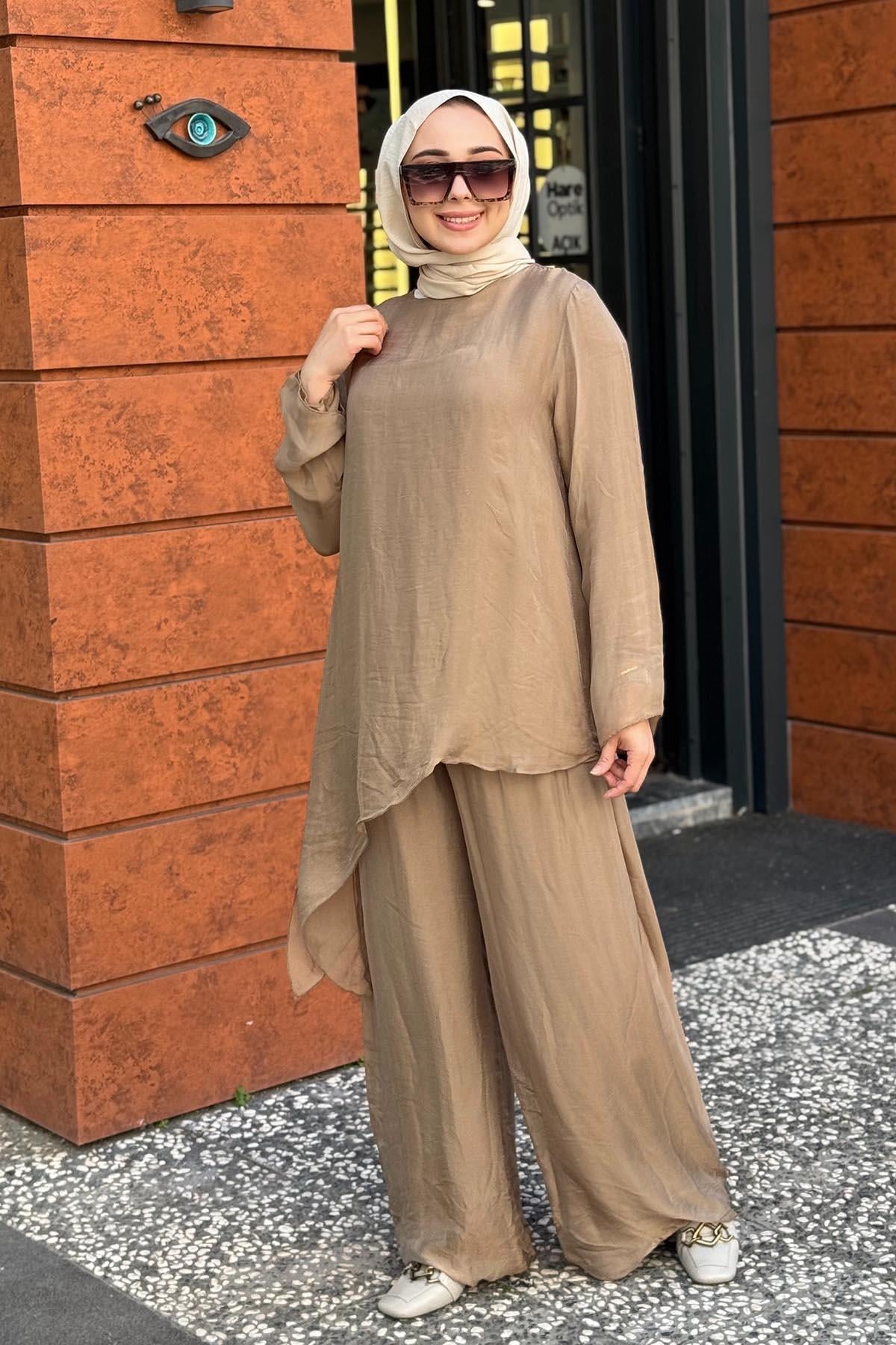 MOOR Pantolonlu Takım 25S3012 Bej