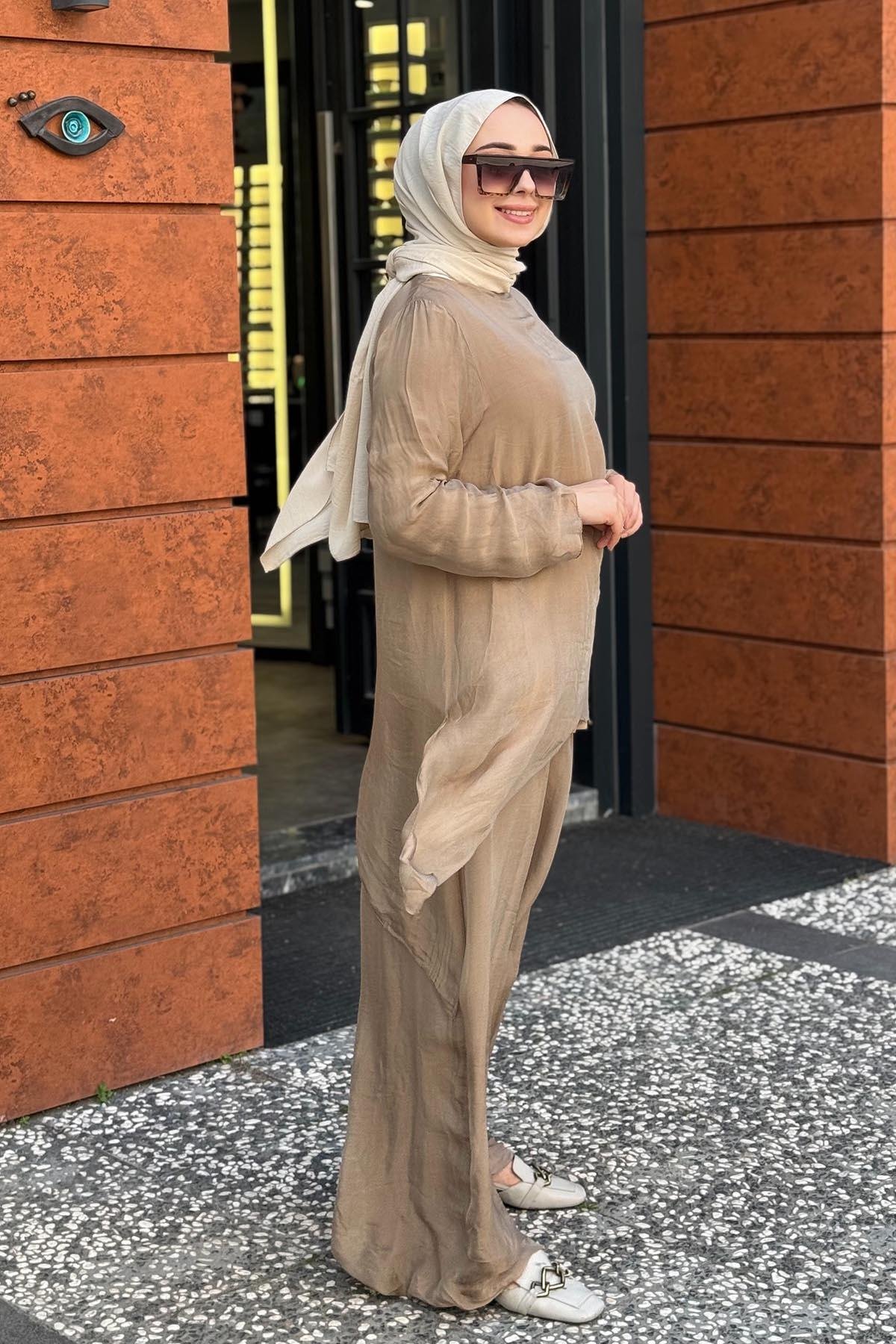 MOOR Pantolonlu Takım 25S3012 Bej
